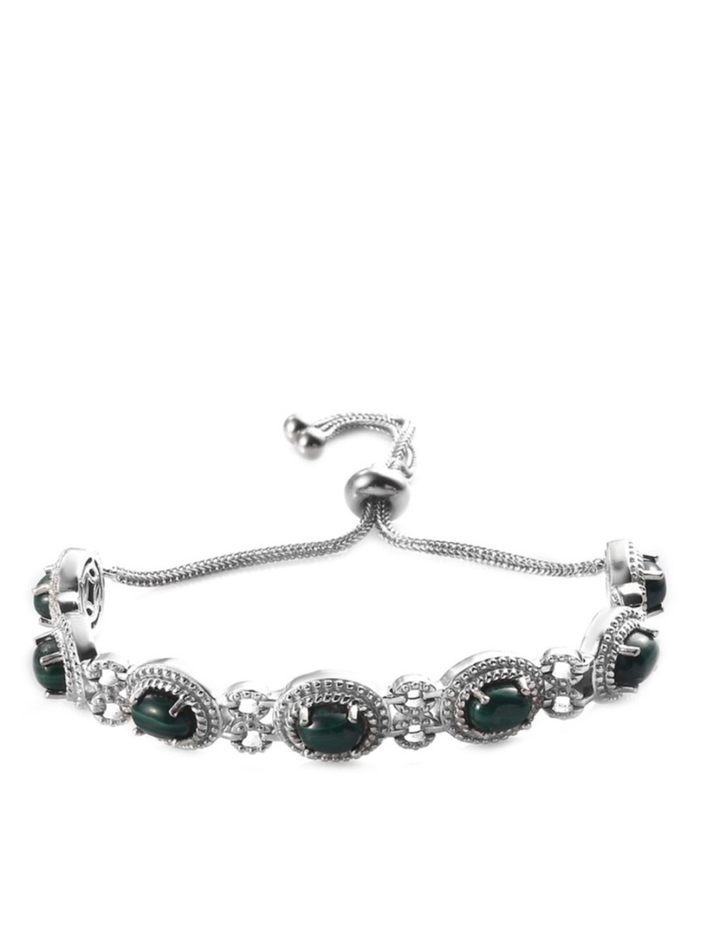 Green African Malachite Bolo Bracelet